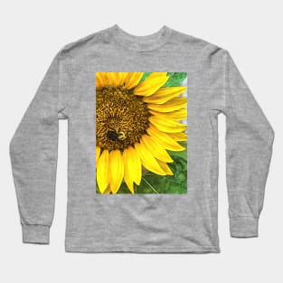 Sunflower and Bee Long Sleeve T-Shirt